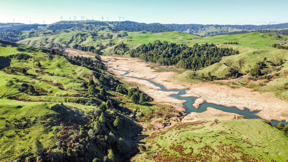 Winding River Green Hills by Martin Blahák — canvas wall art