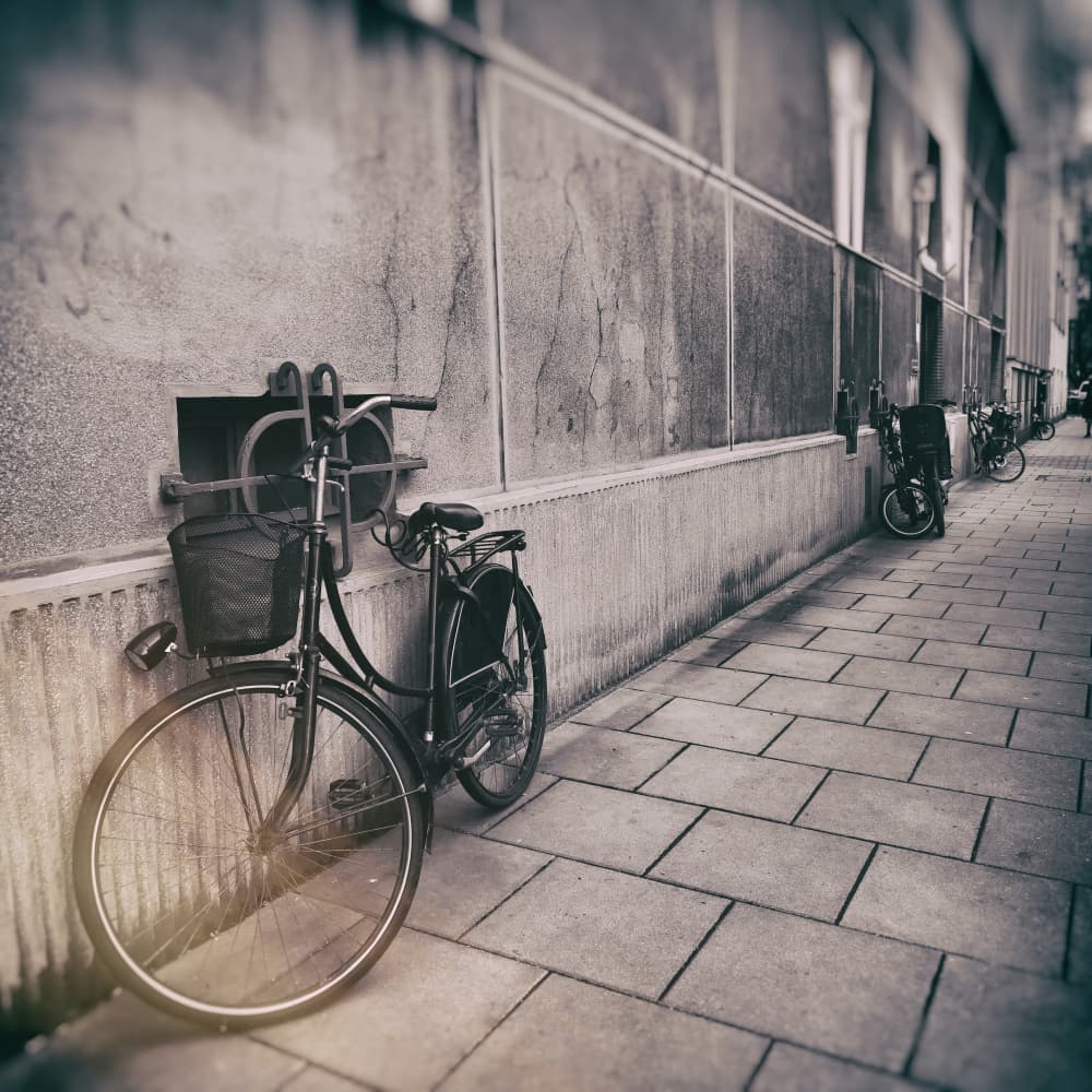 Classic City Bicycle by Justyna Jaszke — canvas wall art
