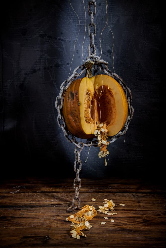 Chained Pumpkin Harvest by Felice Angelino — canvas wall art