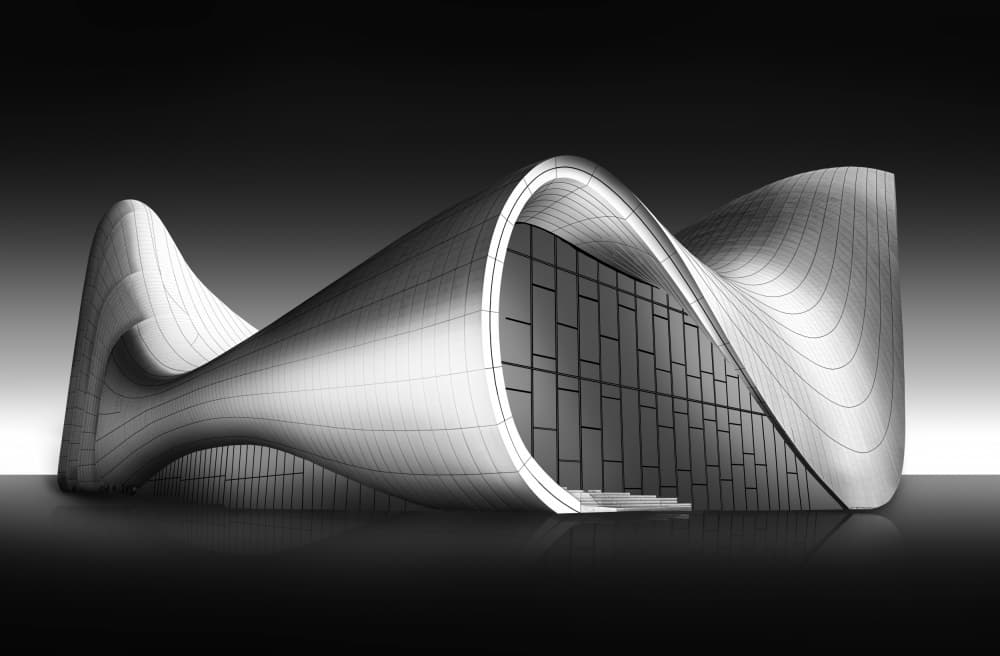 Modern Architectural Curves by jordiegeatorrent — canvas wall art