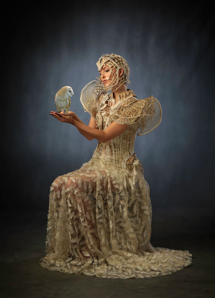Ethereal Woman and Owl by Catchlight Studio — canvas wall art