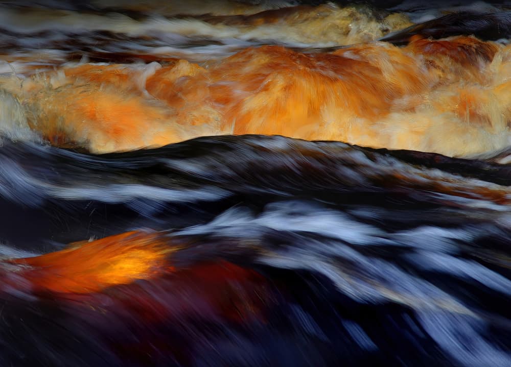 Rushing Orange Water by Ylva Sjögren — canvas wall art