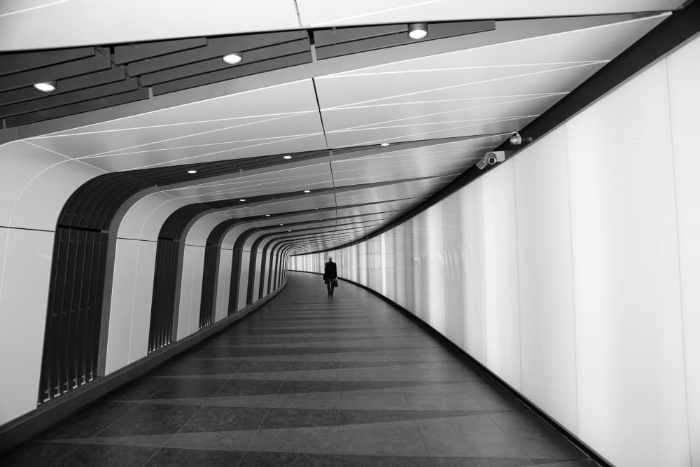 Modern Tunnel Walk by Karim Al Thahaby — canvas wall art