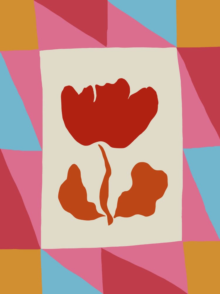 Vibrant Poppy Bloom by Miho Art Studio — canvas wall art