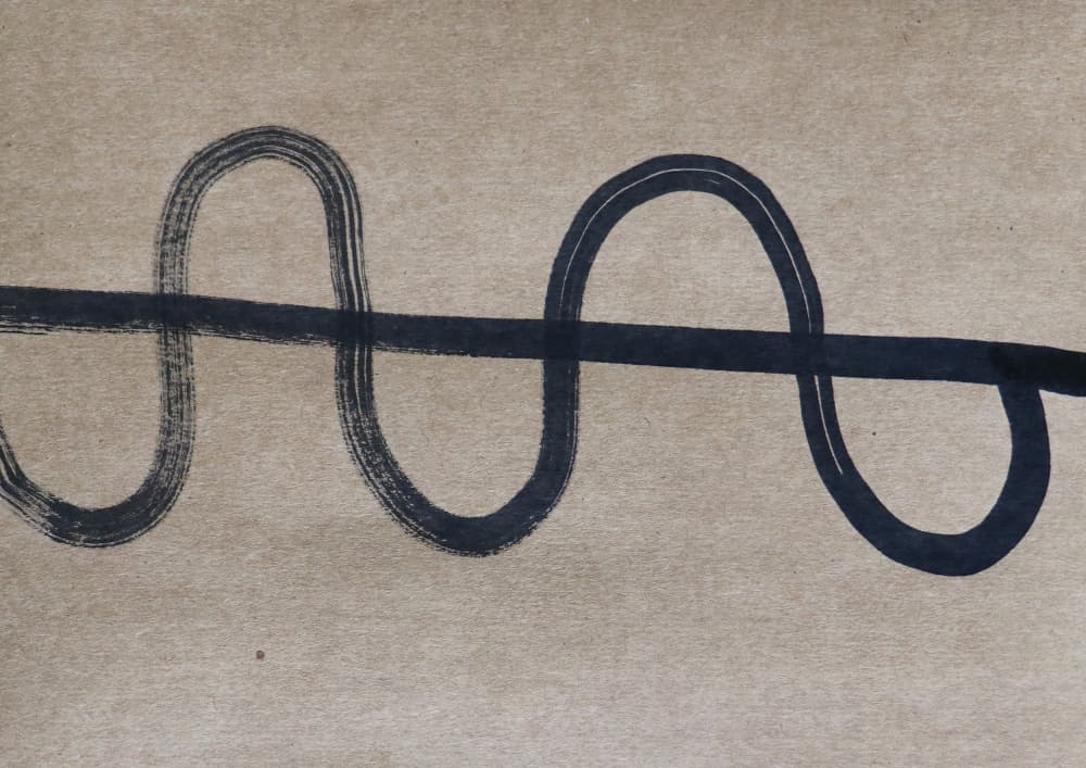 Flowing Dark Line by Santhosh ch — canvas wall art
