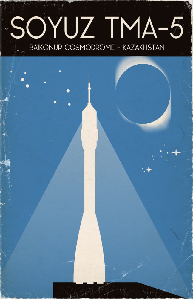Retro Rocket Launch by Nicholas — canvas wall art