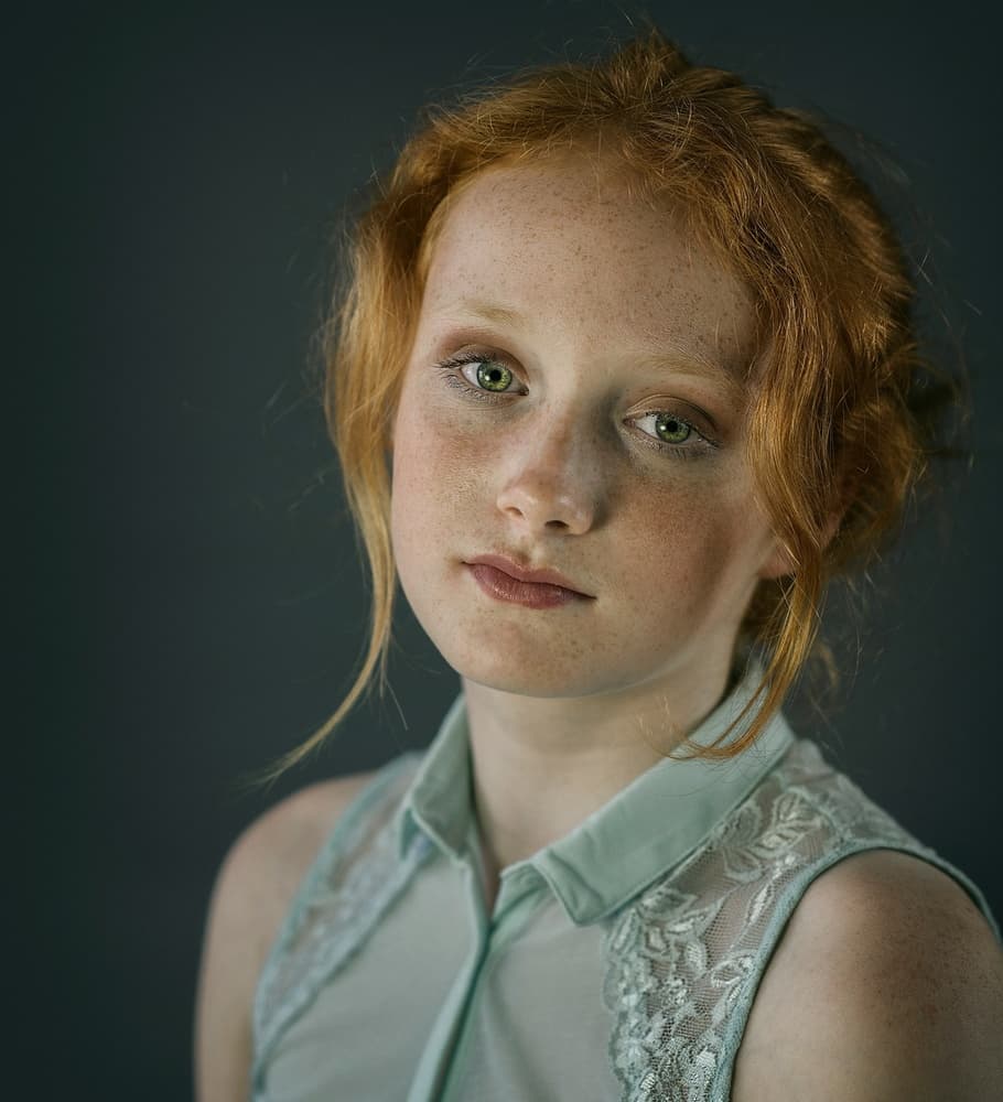 Red Hair Green Eyes by Jacob Tuinenga — canvas wall art