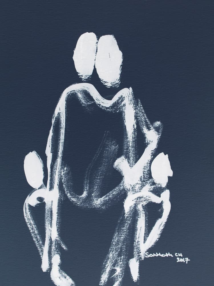Abstract Family Connection by Santhosh ch — canvas wall art