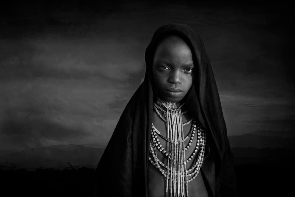 Intense Tribal Child by Svetlin Yosifov — canvas wall art