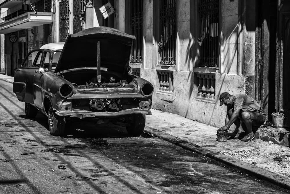 Street Mechanic Vintage Car by Pavol Stranak — canvas wall art