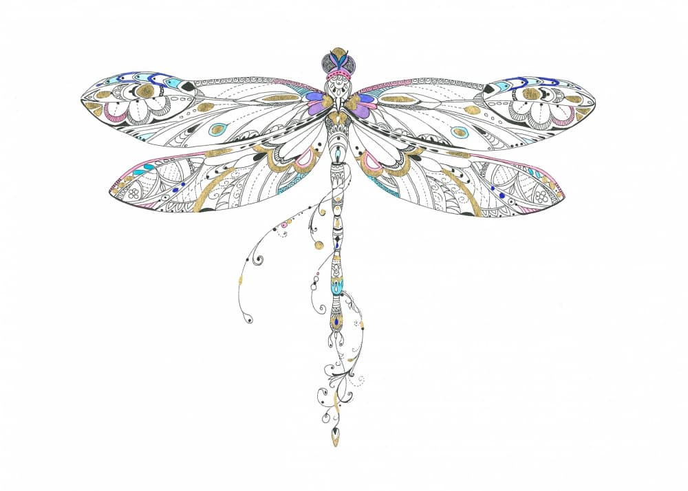 Dragonfly Delicate Tints by Isabelle Brent — canvas wall art
