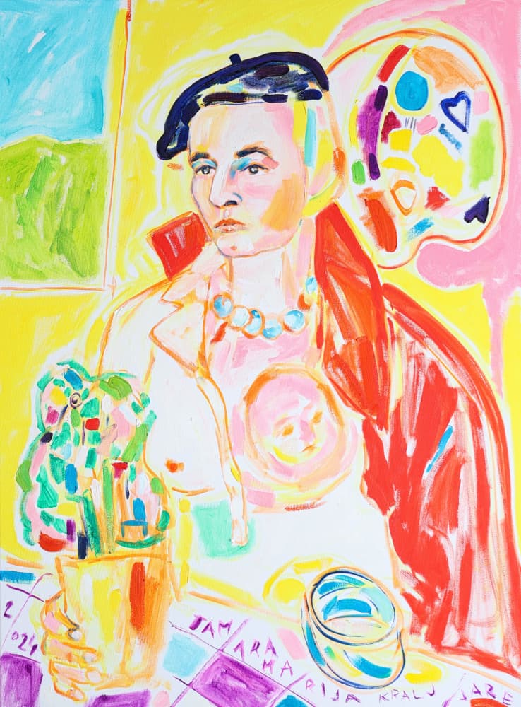 Vibrant Artist Portrait by Tamara Jare — canvas wall art