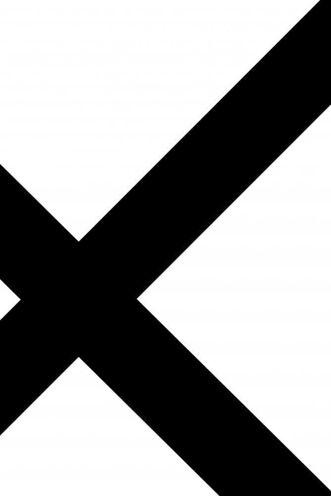 Bold Geometric X by Oju Design — canvas wall art