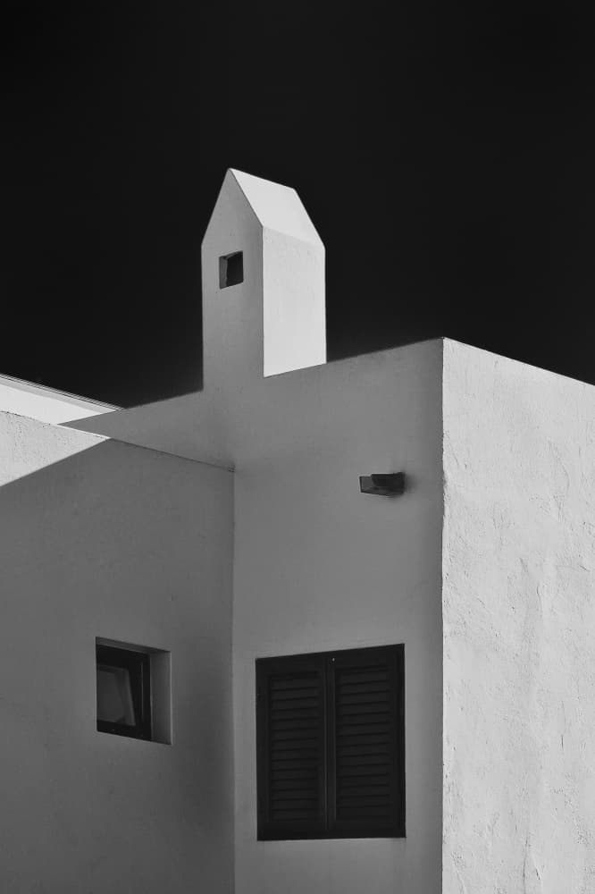 Geometric White Architecture by Michael Bangiev — canvas wall art