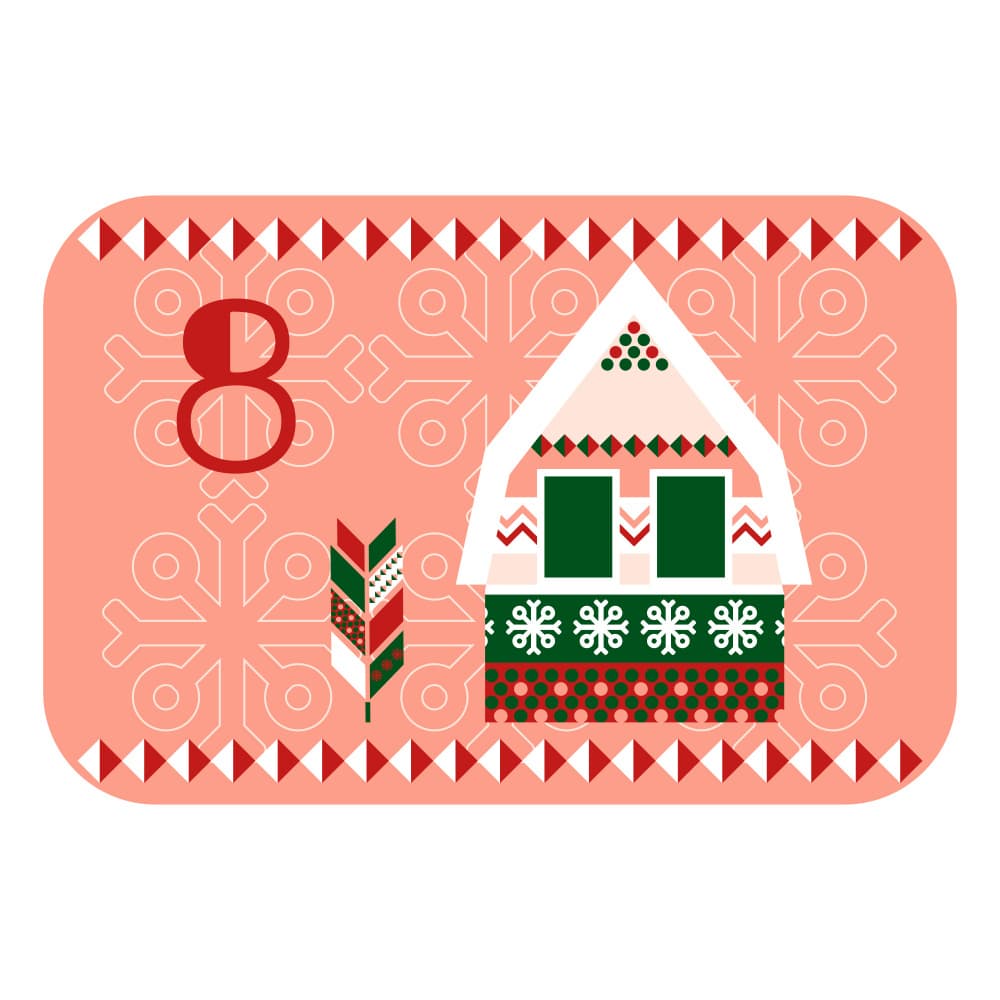 Cozy Christmas Number Eight by Marika Barsrsind β canvas wall art
