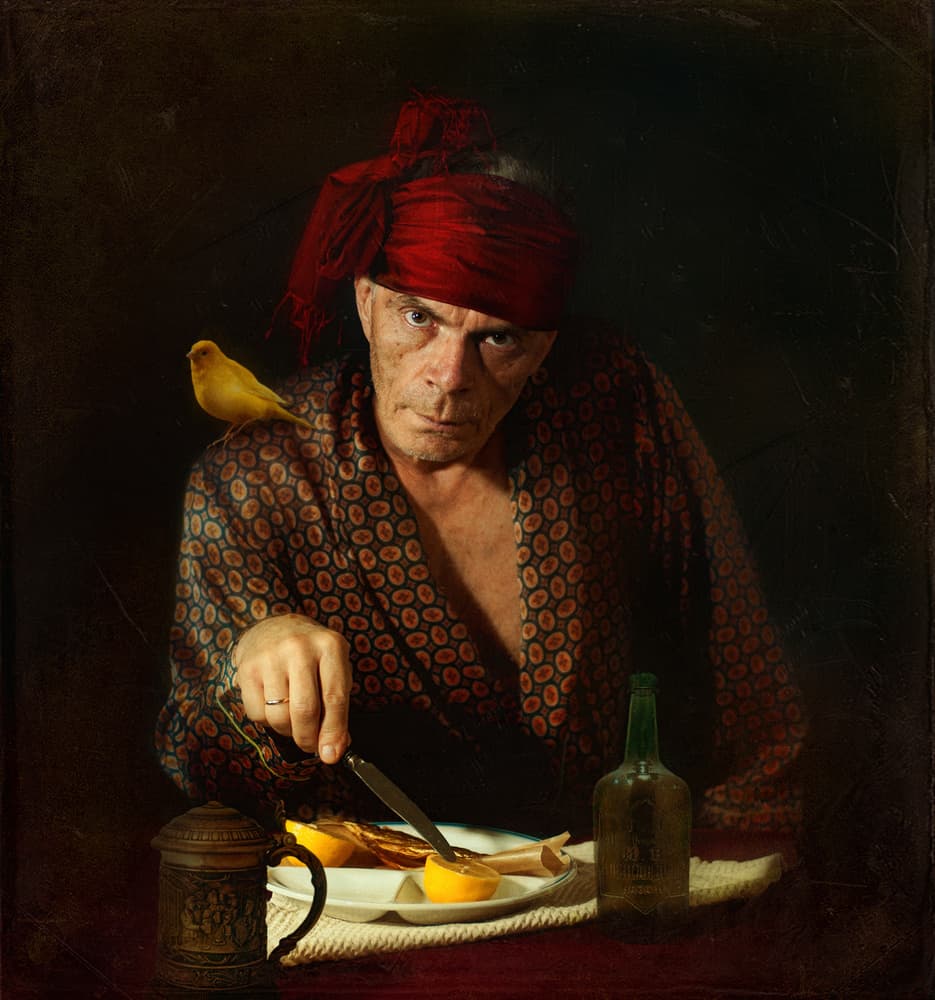 Man With Red Turban by Svetlana Melik-Nubarova — canvas wall art