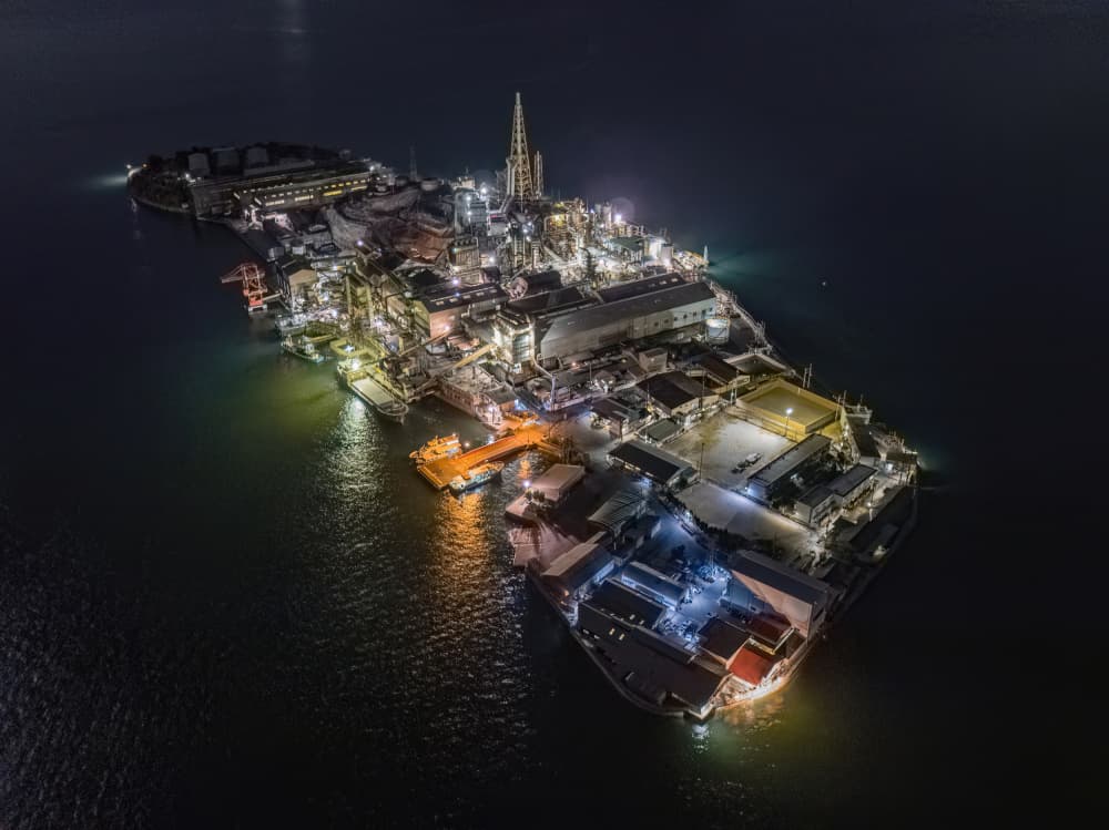 Illuminated Industrial Island by Kobayashi Tetsurou — canvas wall art