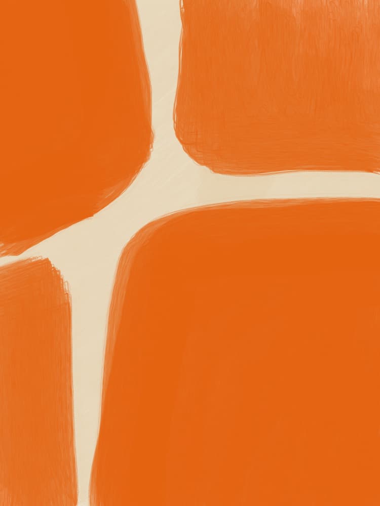 Abstract Orange Forms by Studio Palette — canvas wall art