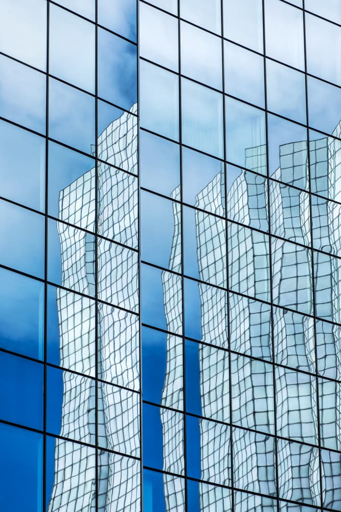 Abstract Building Reflections by Lus Joosten — canvas wall art