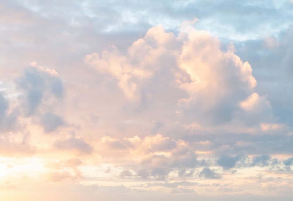 Soft Pastel Clouds by Courtney Crane — canvas wall art