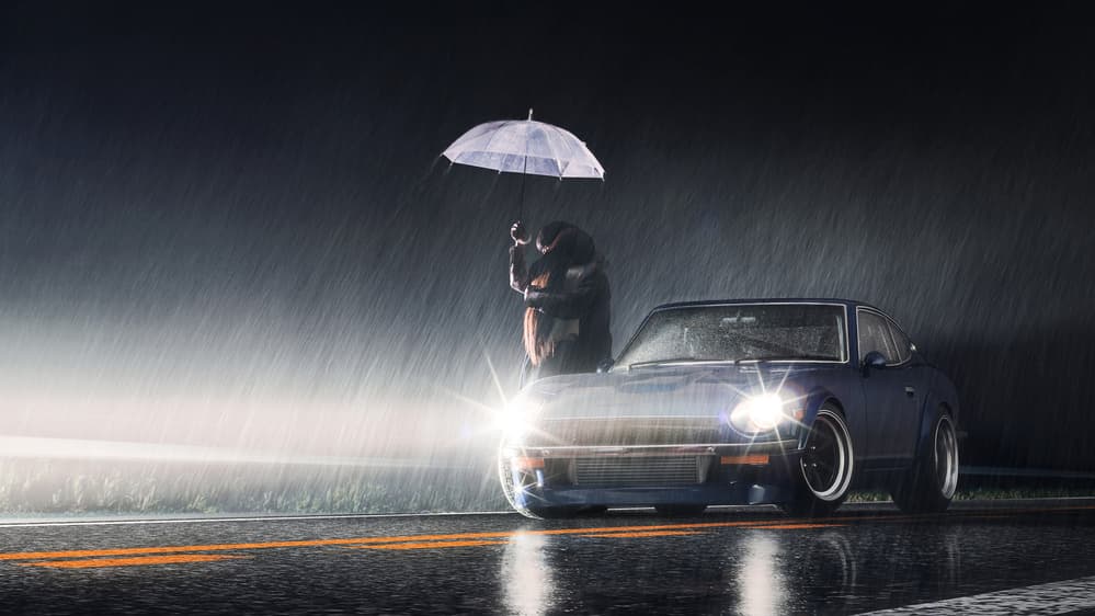 Rainy Night Embrace by Terry F — canvas wall art