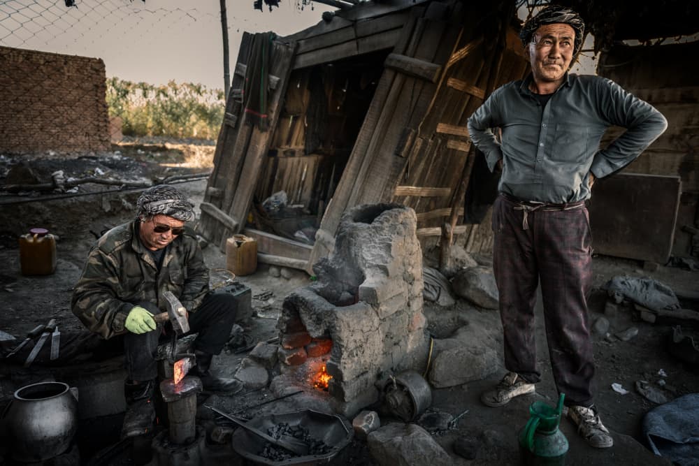 Blacksmiths At Work by Trevor Cole — canvas wall art