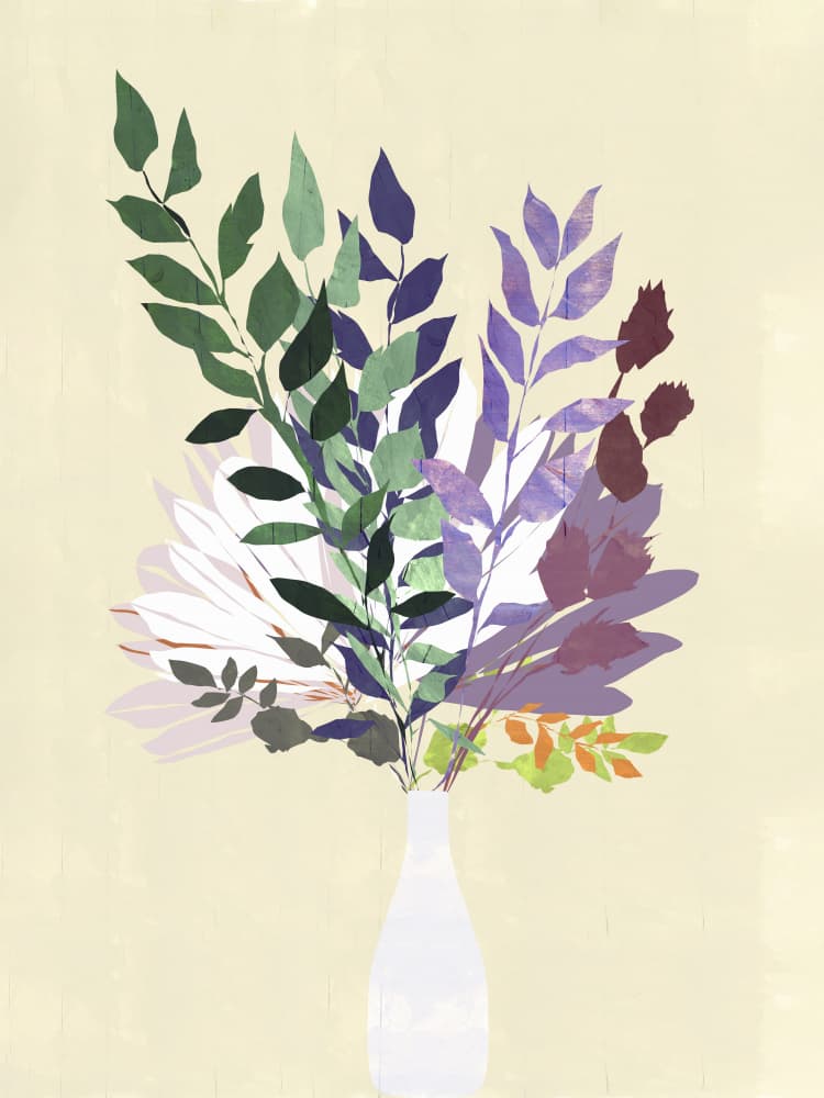 Muted Botanical Bouquet by casa cartissi — canvas wall art