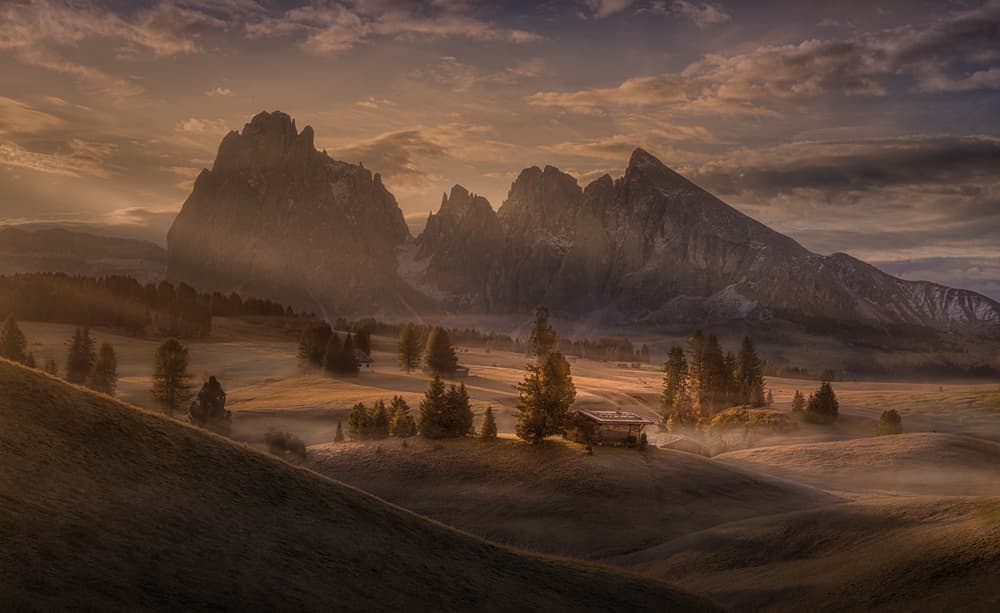 Alpe di Siusi Morning by Peter Svoboda MQEP — canvas wall art