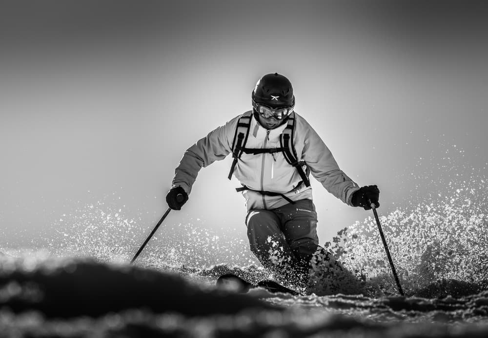 Dynamic Skier Action by Eric Verbiest — canvas wall art