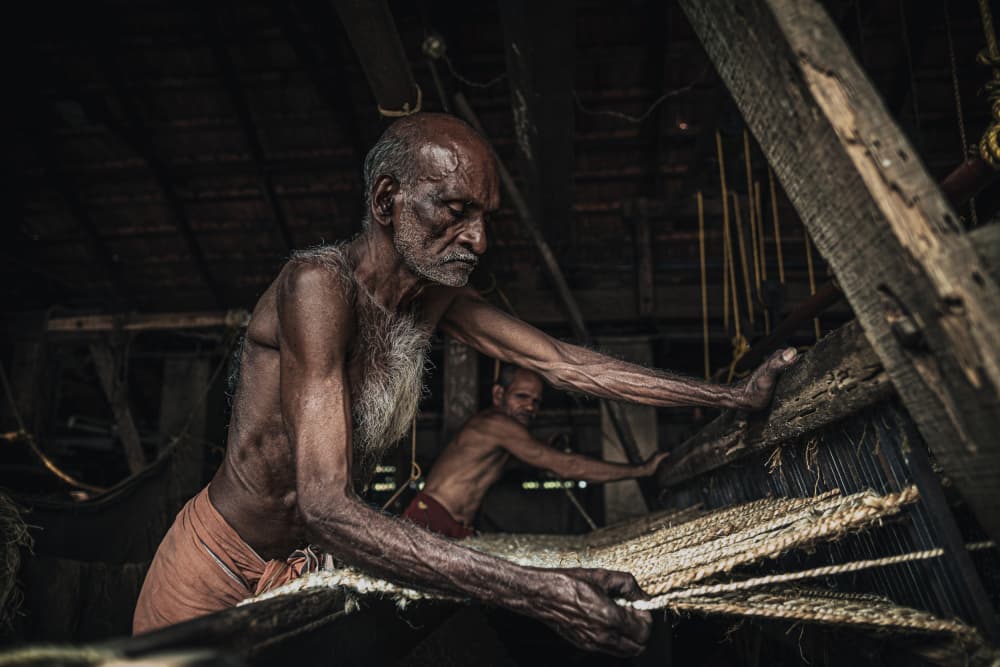 Artisan at the Loom by Marco Tagliarino — canvas wall art