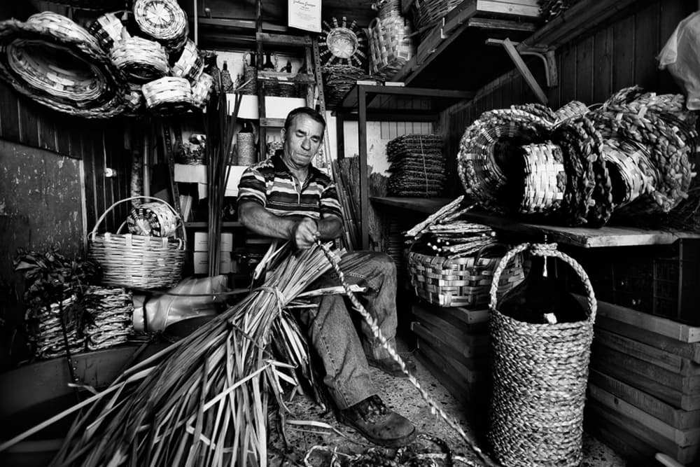 Rustic Weaver at Work by Antonio Grambone — canvas wall art