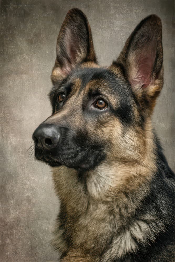Noble German Shepherd by Rafal Kulik — canvas wall art