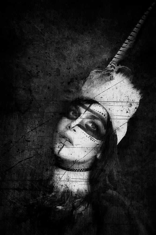 Mysterious Tribal Woman by Amnon Eichelberg — canvas wall art