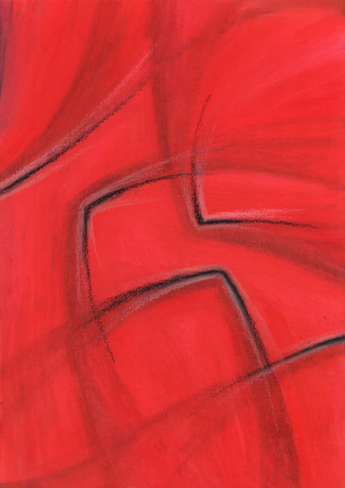Dynamic Red Lines by Kulik — canvas wall art