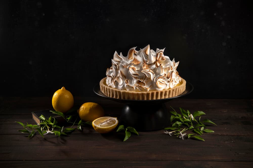 Golden Lemon Meringue Pie by Diana Popescu — canvas wall art