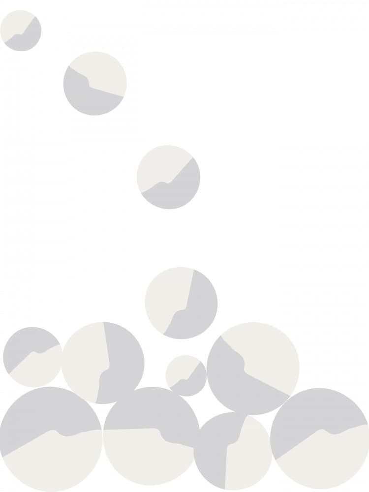Gentle Floating Circles by Elizabeth C — canvas wall art