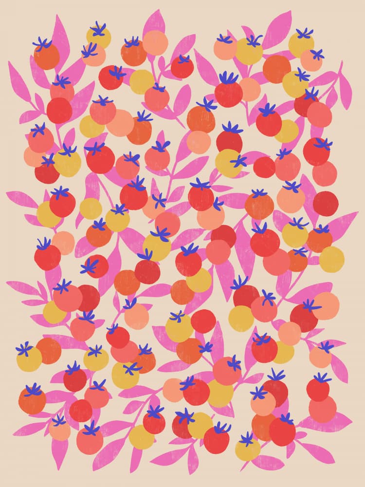 Vibrant Garden Tomatoes by Dana Ďuričeková — canvas wall art