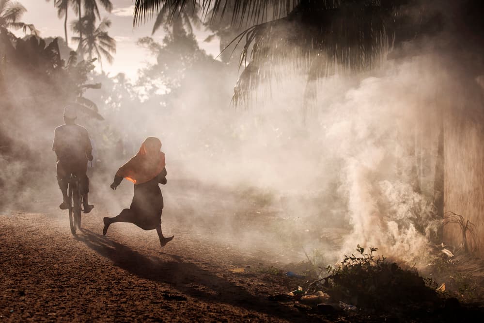 Smoky Village Life by Dan Mirica — canvas wall art