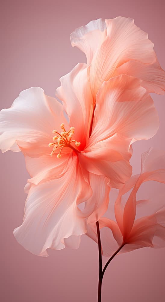 Delicate Pink Blooms by Bilge Paksoylu — canvas wall art
