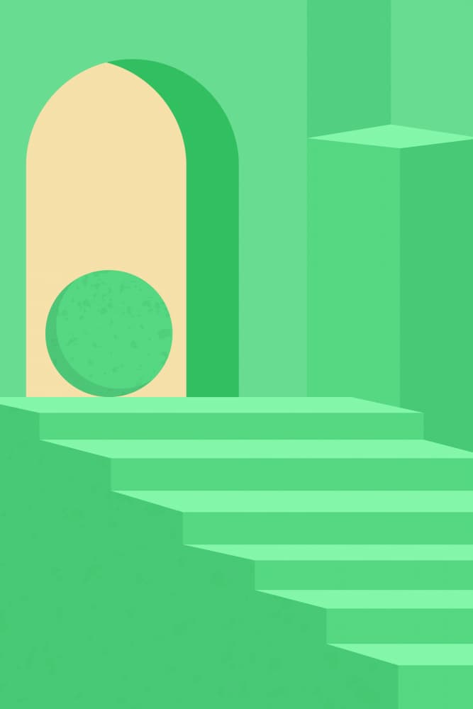 Green Architectural Serenity by jay stanley — canvas wall art