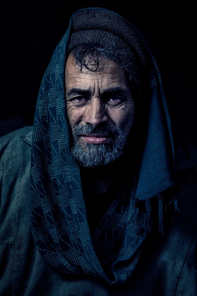 Elder's Deep Gaze by Haitham AL Farsi — canvas wall art