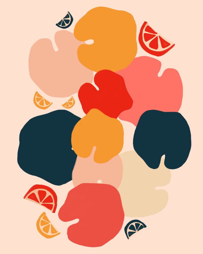 Organic Fruit Abstract by Kintsugi99 — canvas wall art