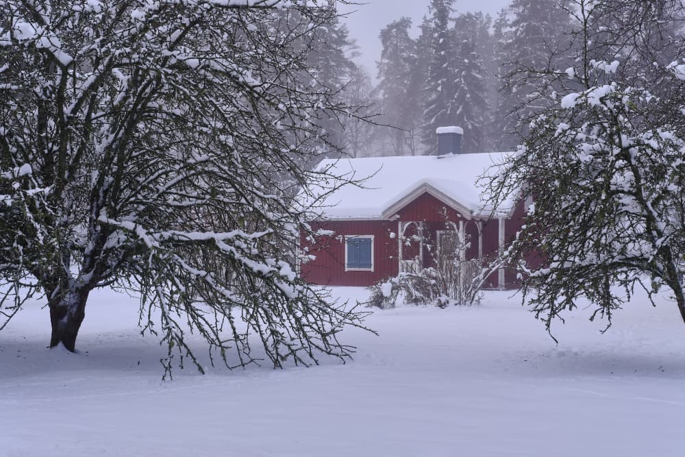 Quiet Winter Home by Geertjan Plooijer — canvas wall art