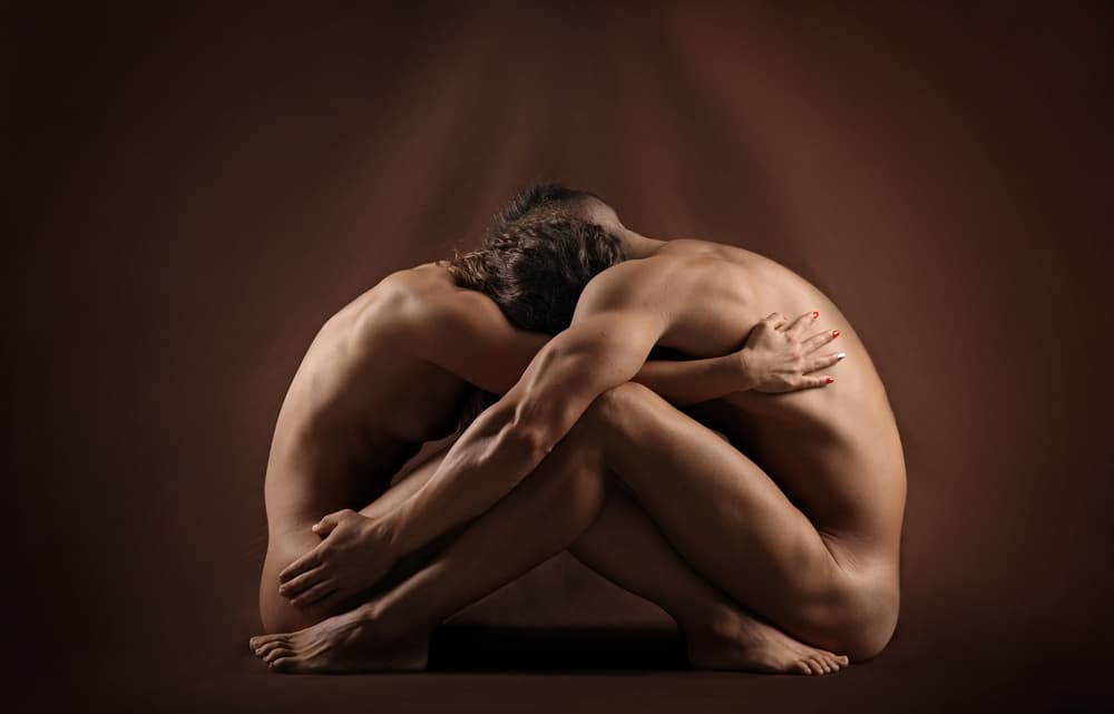 Nude Couple Embrace by DDiArte — canvas wall art