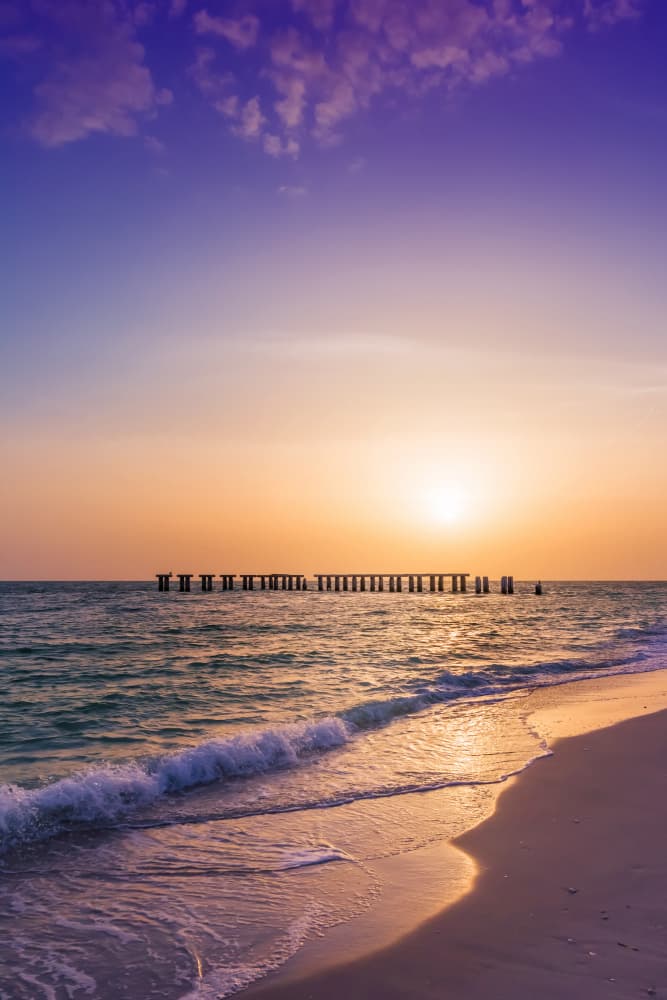 Serene Pier Sunset by Melanie Viola — canvas wall art