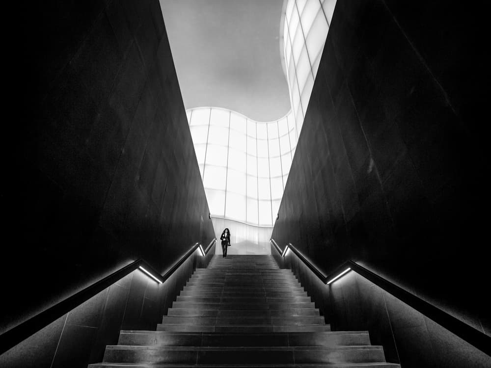 Stairs to Light by Marco Tagliarino — canvas wall art
