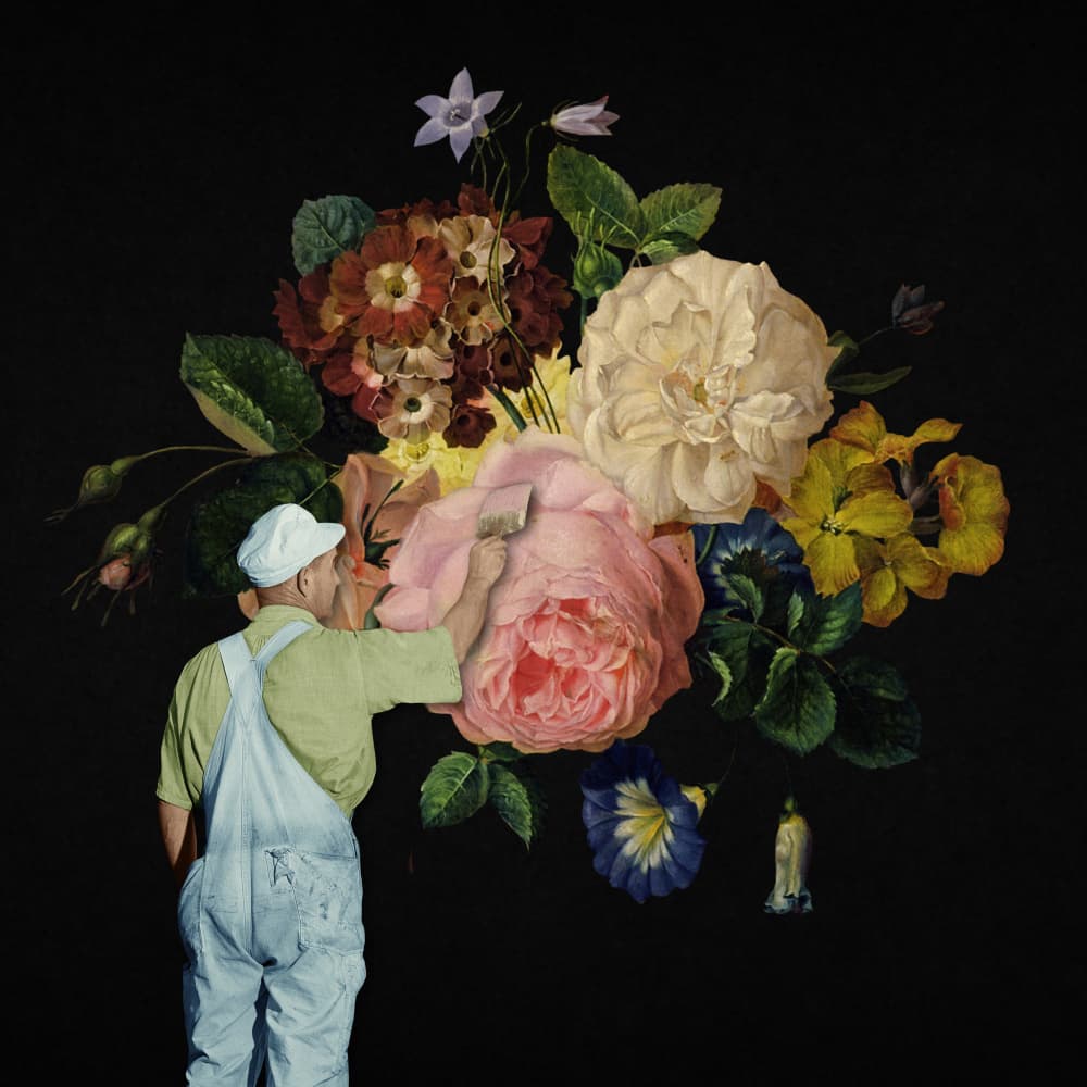 Painter of Blooms by Marja van den Hurk — canvas wall art