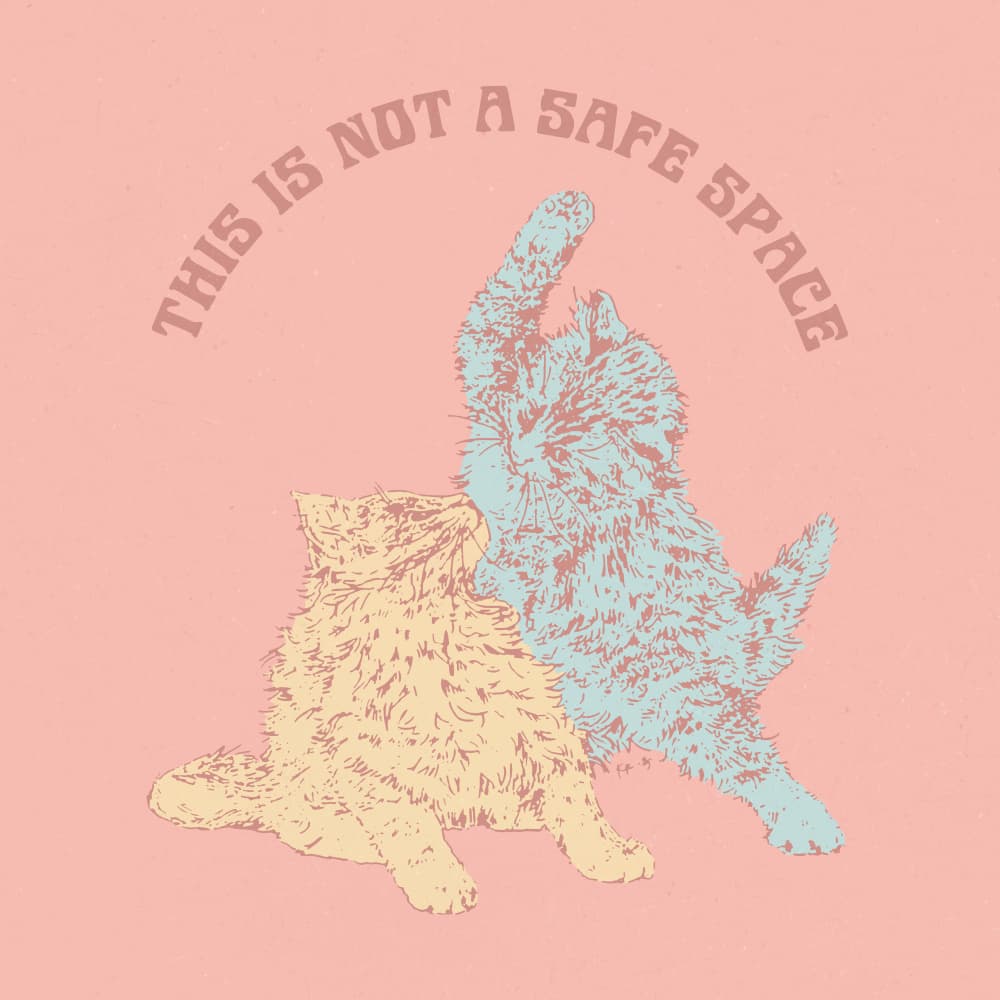 Kittens Not A Safe Space by Katariina Kosunen — canvas wall art