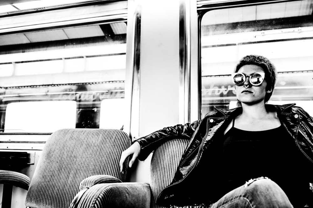 Stylish Subway Commuter by Steve Hermann — canvas wall art