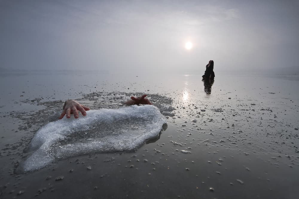 Icy Hands Misty Morning by Leszek Paradowski — canvas wall art